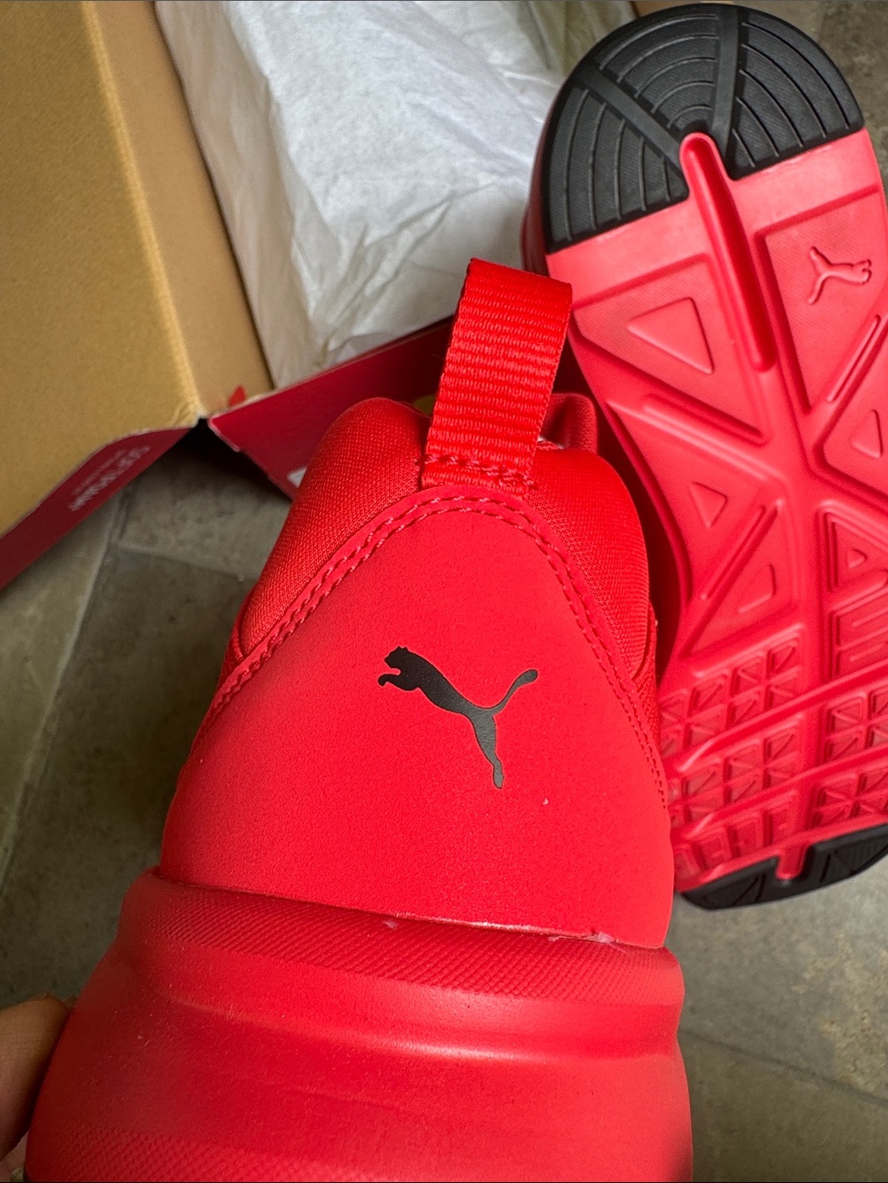 Puma All-Red Low-Top Mesh Sneaker - Picture 4 of 5